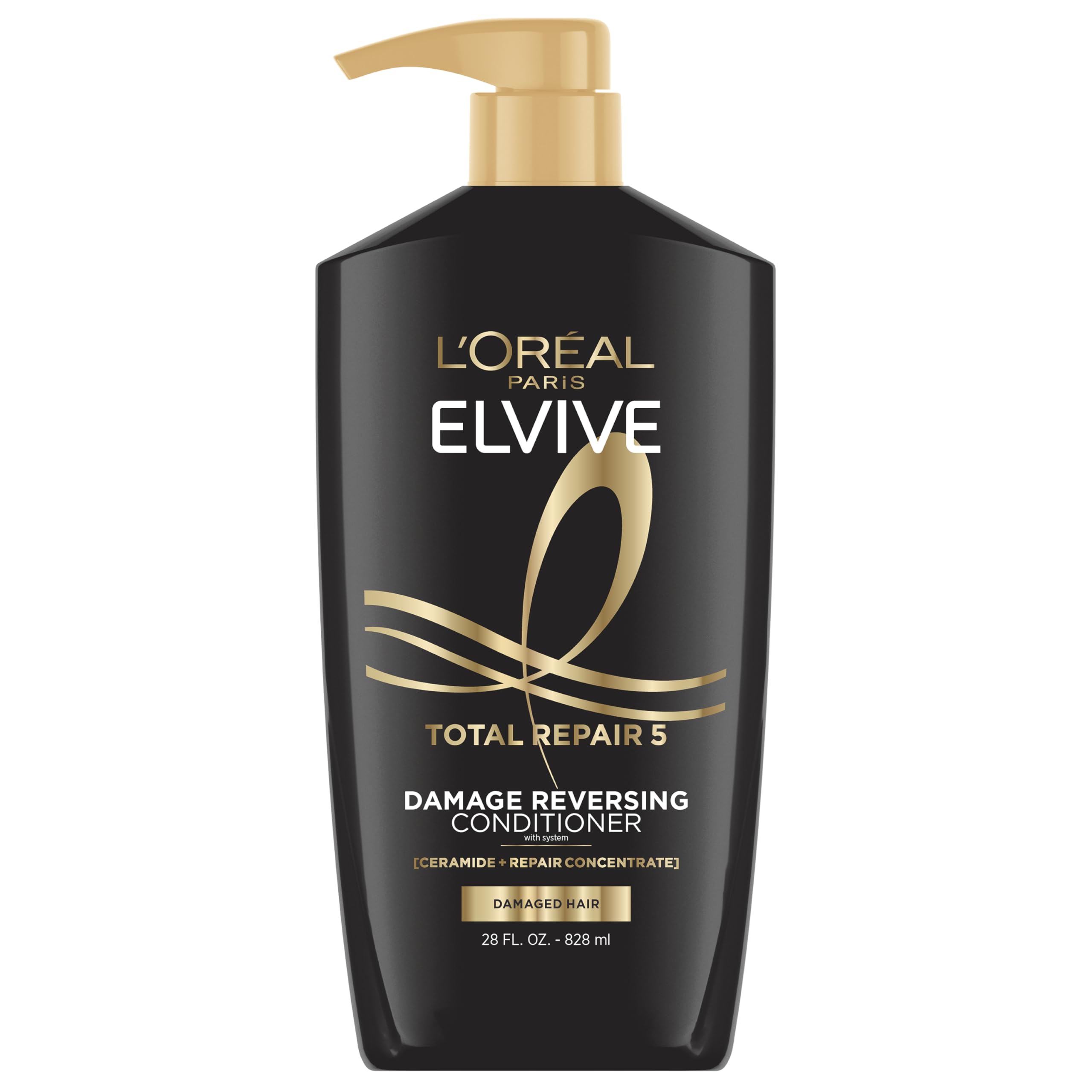 L'Oreal Paris Elvive Total Repair 5 Repairing Conditioner for Damaged Hair Conditioner with Protein and Ceramide for Strong Silky Shiny Healthy Renewed Hair 28 Fl Oz(Packaging May Vary)