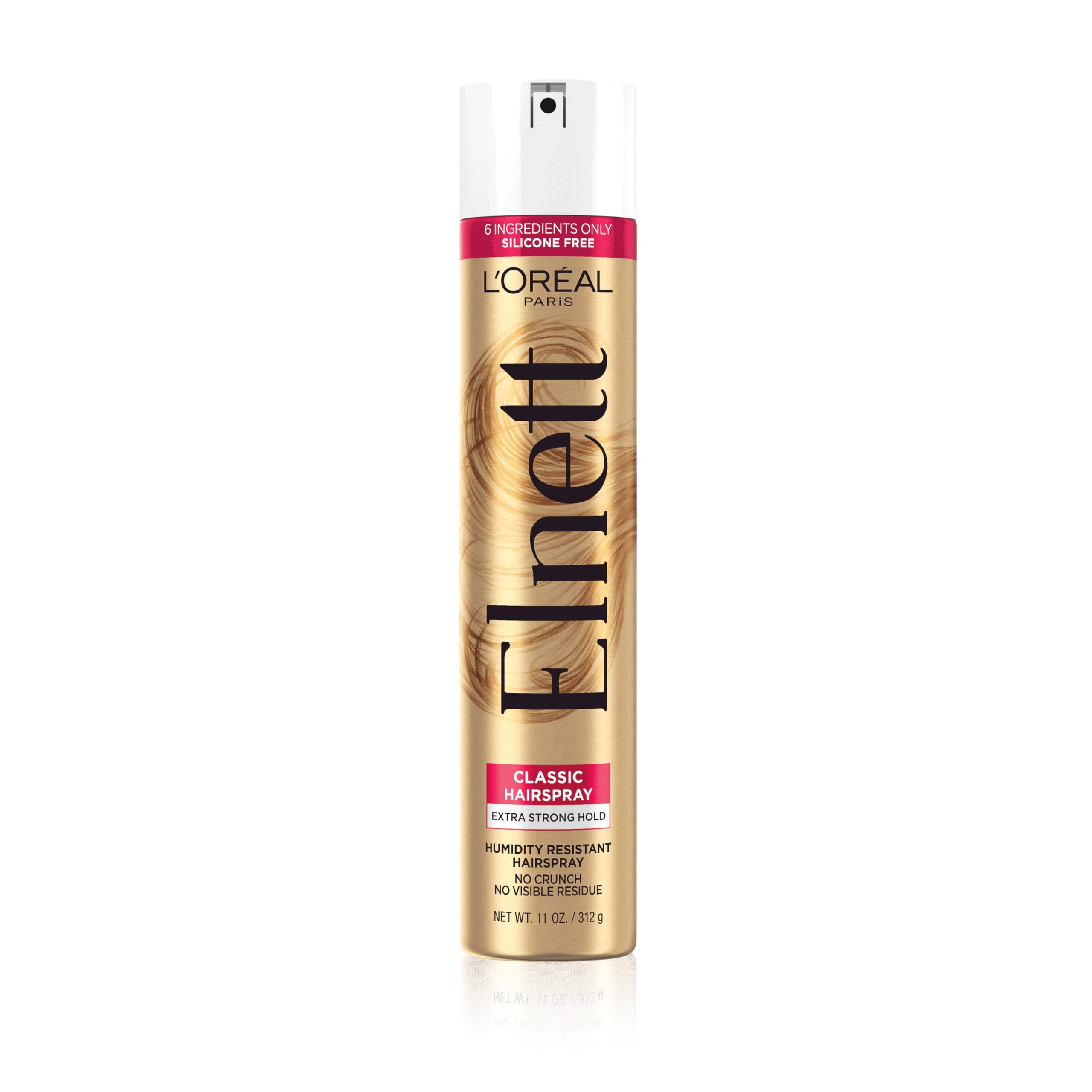 L'Oreal Paris Elnett Satin Extra Strong Hold Color Treated Classic Hairspray, 11 oz