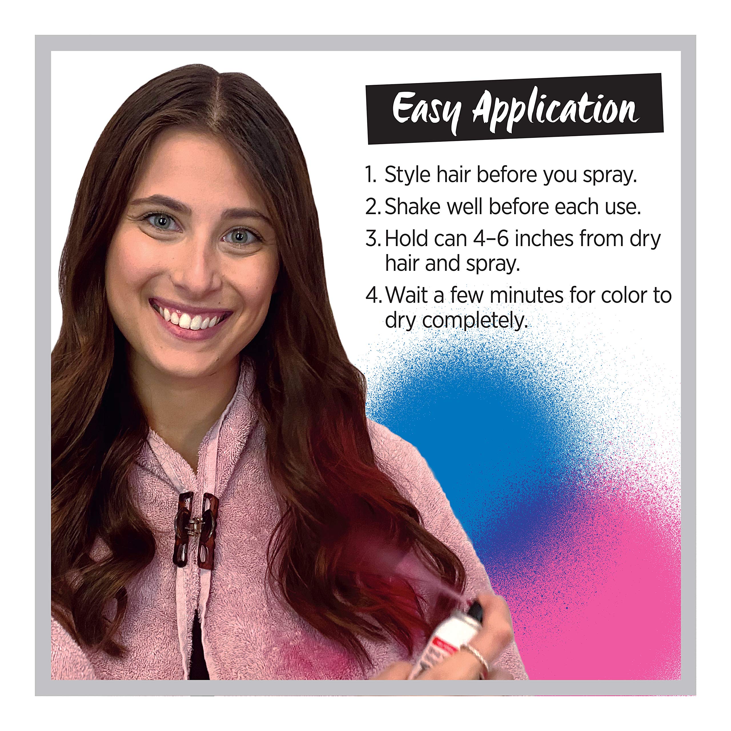 L'Oreal Paris Colorista 1-Day Washable Temporary Hair Color Spray, Hot Pink, 2 Ounces