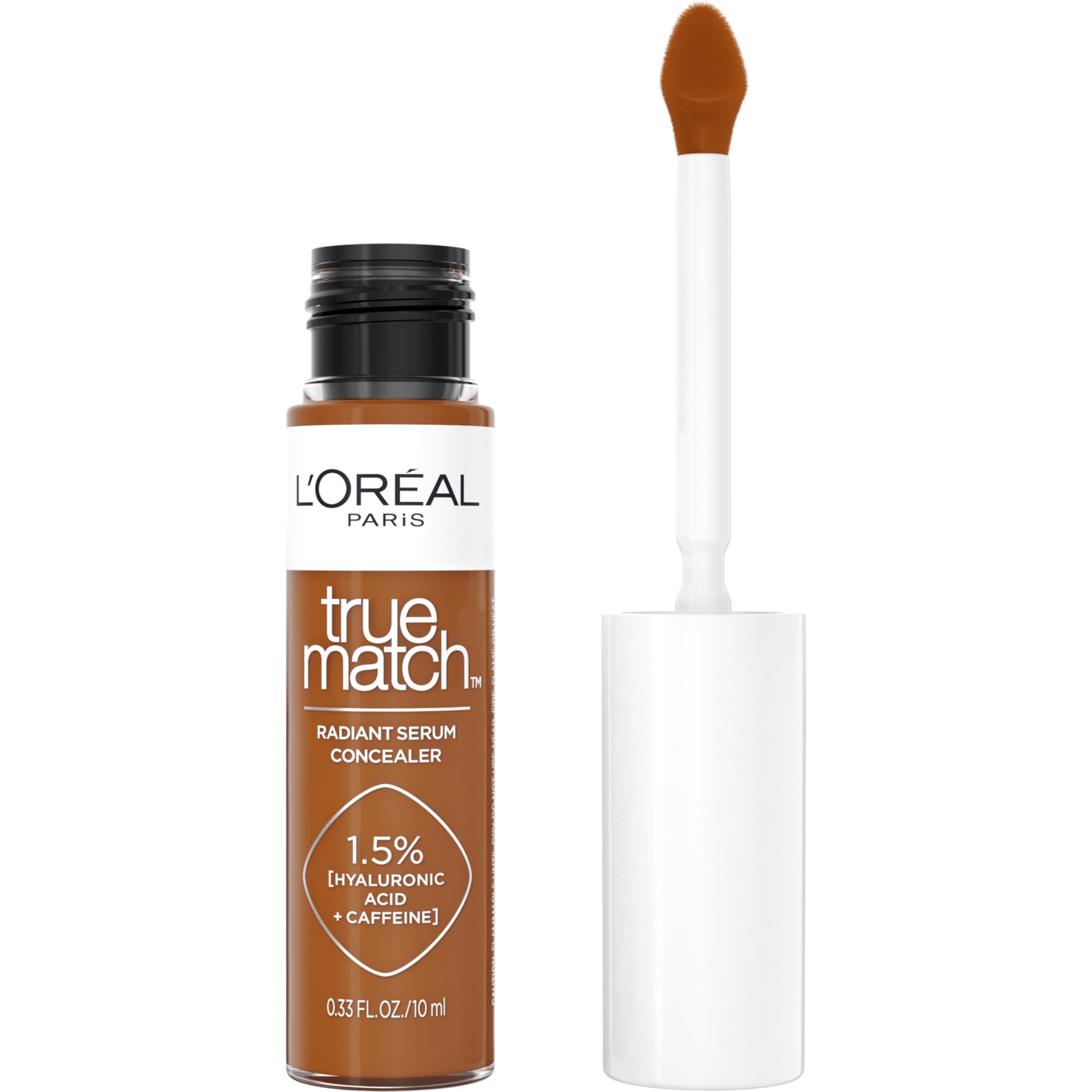 L'Oreal Paris True Match Radiant Serum Concealer, Brightening Under Eye Concealer Make Up with 1.5% Hyaluronic Acid and Caffeine, N9, 0.33 Oz