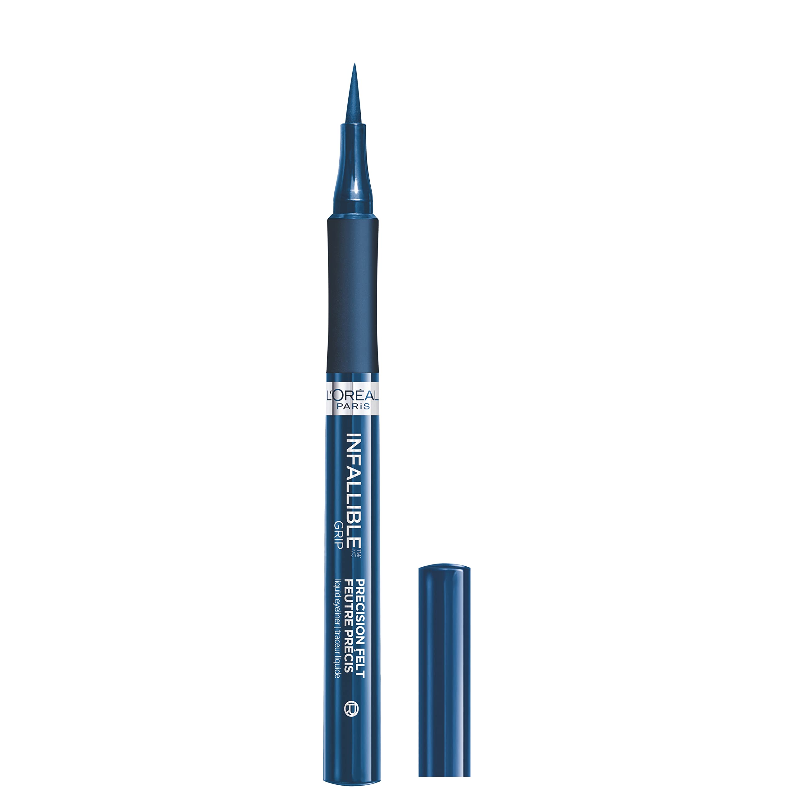 L'Oreal Paris Cosmetics Paris Makeup Infallible Grip Precision Felt Eyeliner, Smudge Resistant, Long Lasting Waterproof Eyeliner, Blue, Blue, 0.03 fl oz