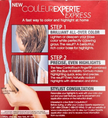 L’Oreal Paris Couleur Experte 2-Step Home Hair Color and Highlights Kit, Toasted Coconut