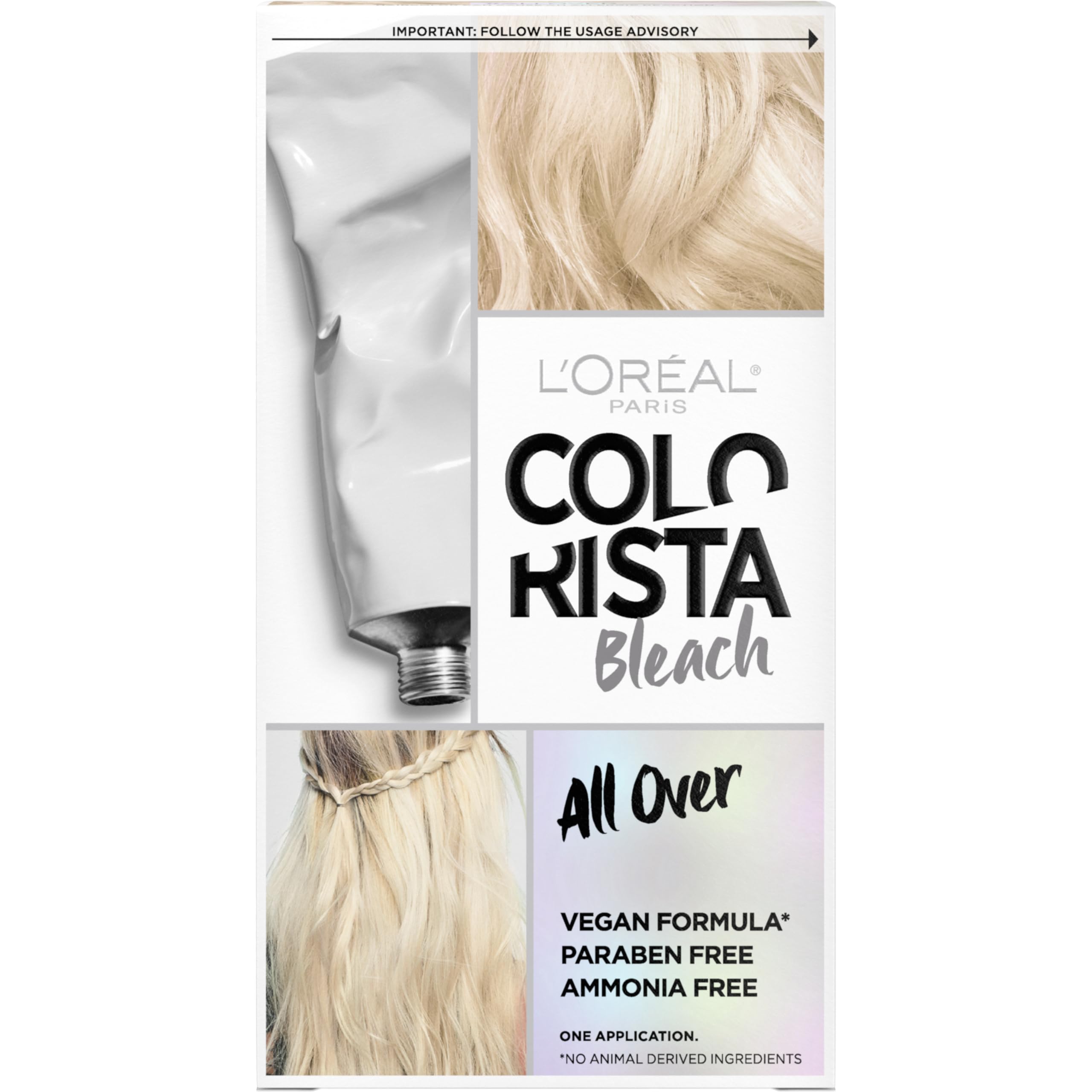 L'Oreal Paris Colorista Hair Bleach, Hair Dye Kit for All Over Blonde Hair Color, 1 Hair Bleach Kit