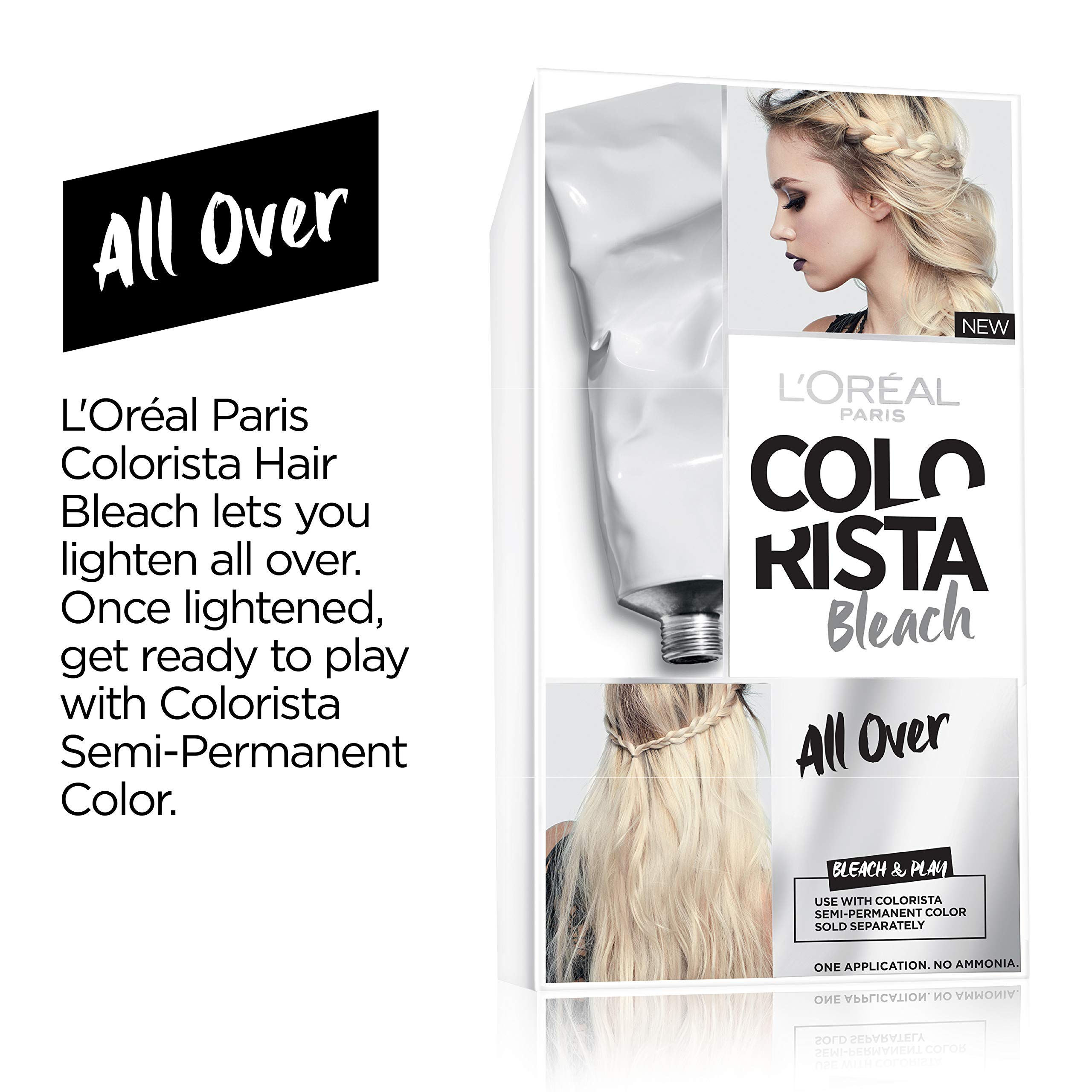 L'Oreal Paris Colorista Hair Bleach, Hair Dye Kit for All Over Blonde Hair Color, 1 Hair Bleach Kit