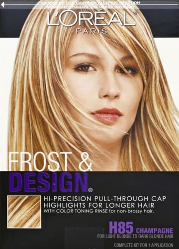L’Oreal Paris Frost and Design Cap Hair Highlights For Long Hair, H85 Champagne, 1 kit