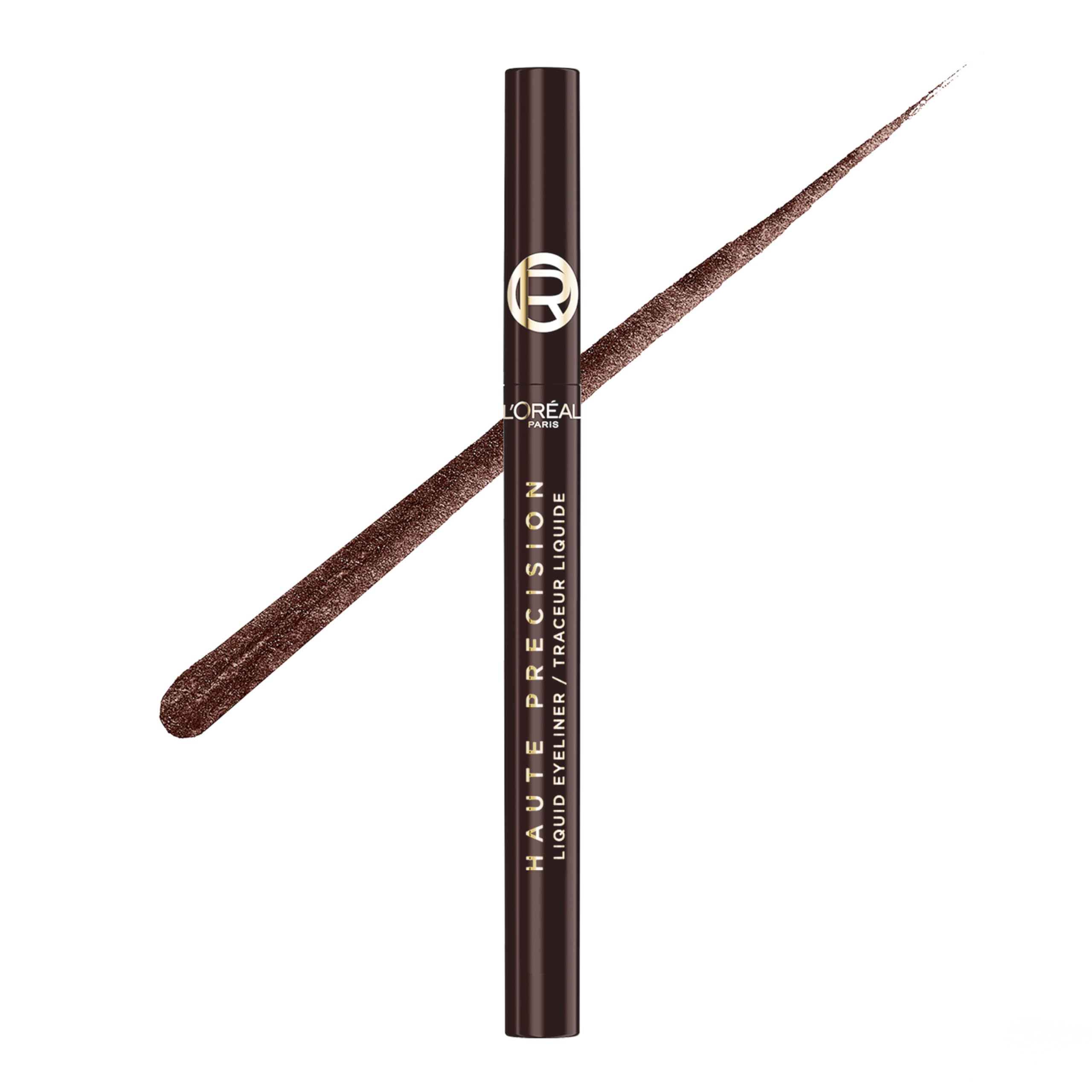 L'Oreal Paris Haute Precision Waterproof Liquid Eyeliner, Smudge-Proof Eye Liner with Micro-Tip, for up to 28HR Eye Makeup Wear, 020 Brown Leather