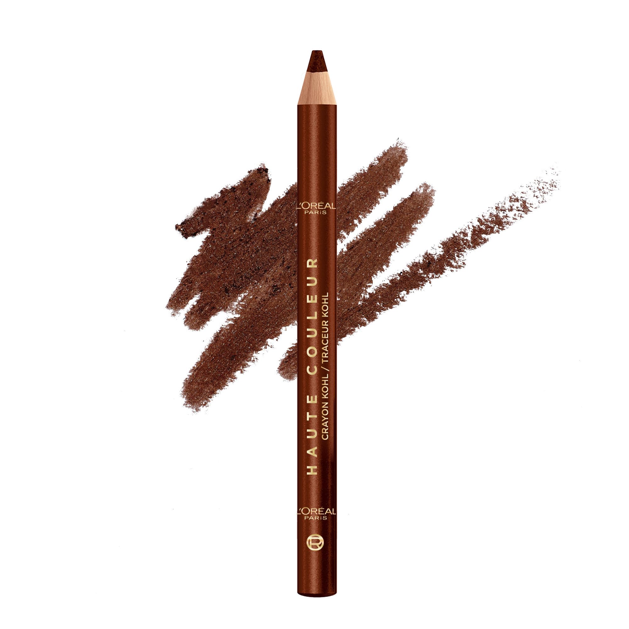 L'Oreal Paris Haute Couleur Kohl Eyeliner Pencil, Intense Eye Liner Color with Smooth Gel-Like Formula, Up To 12HR Eye Makeup Wear, 160 Bronze Chiffon