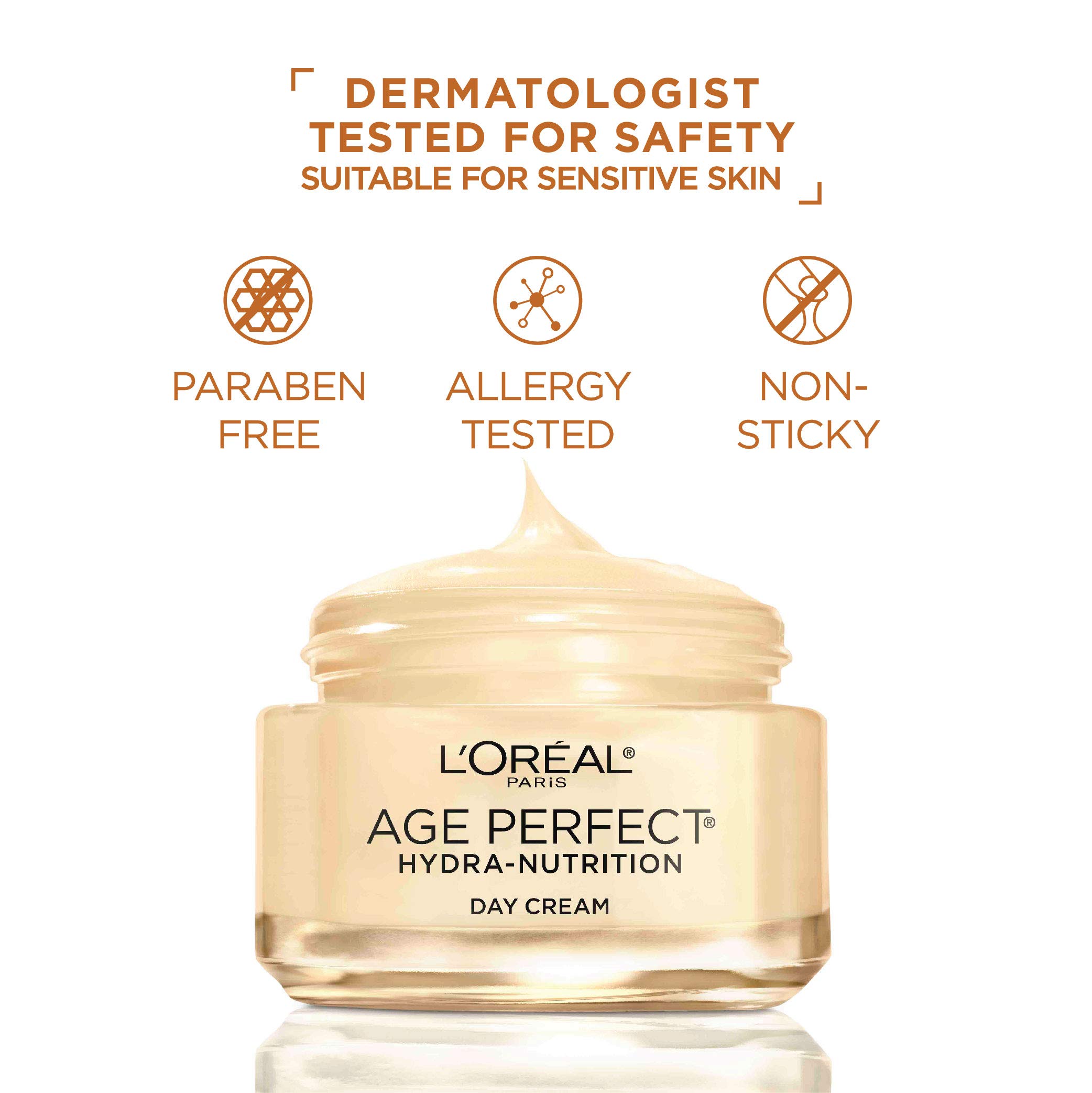 L'Oreal Paris Skincare Age Perfect Hydra-Nutrition Anti-Aging Day Cream with Manuka Honey Extract, 1.7 Ounce